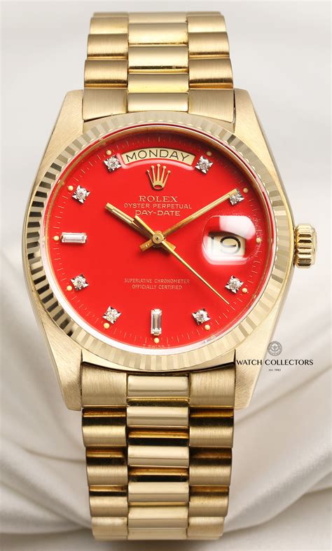 rolex with black face and red face|red face rolex for sale.